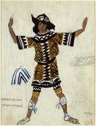 Kostuumontwerp voor het ballet Daphnis et Chloé door M. Ravel, 1912
