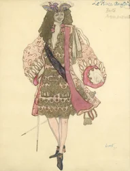 Kostuumontwerp voor het ballet Doornroosje van P. Tsjaikovski