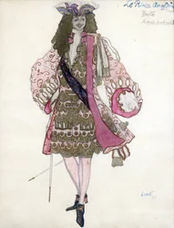 Kostuumontwerp voor het ballet Doornroosje van P. Tsjaikovski