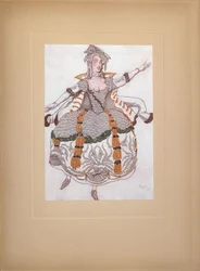 Kostuumontwerp voor het ballet Doornroosje door P. Tsjaikovski, 1921