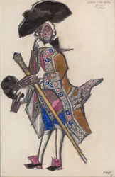 Kostuumontwerp voor het ballet De goedgehumeurde dames van Scarlatti