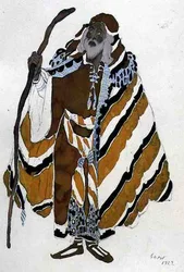 Kostuum voor de Oude Man in Geel, uit De Martelaar van St. Sebastian