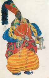 Kostuum van de hoofd-eunuch, voor Rimski-Korsakov