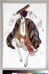 "Joodse danseres" Kostuum ontworpen door Leon Bakst voor het ballet "Cleopatre" van de Ballets russes