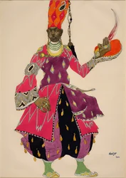 Eunuch Kostuum voor het ballet Sheherazade van Nicolas Rimski Korsakov