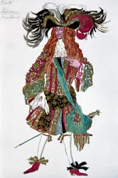 Galisson. Kostuumontwerp voor het ballet Doornroosje door P. Tsjaikovski, 1921