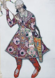 Ivan Tsarevich. Kostuumontwerp voor het ballet De Vuurvogel L