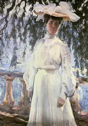 Liubov Gritsenko-Bakst, echtgenote van de kunstenaar (schilderij op doek)