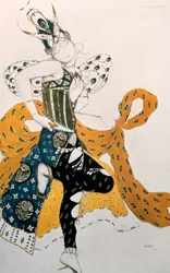 Peri Natasha Trouhanova, kostuumontwerp voor La Peri muziek door Paul Dukas, 1911