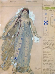 Phaedra. Kostuumontwerp voor het drama Hippolytus door Euripides, 1902
