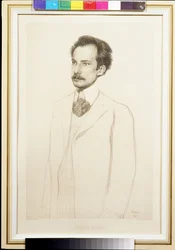 Portret van de dichter Andrei Bely (Andre Biely) (1880-1934)