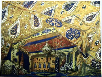 Toneelontwerp voor het ballet Sheherazade van N. Rimsky-Korsakov, 1910