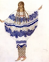 De middag van een fauna door Claude Debussy, kostuum door Léon Bakst