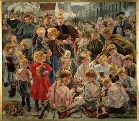 De kinderen (schilderij op doek)