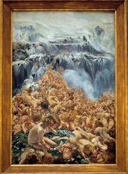 De gletsjer, de bergstroom. Linkerdeel van het drieluik „De beek”, 1890-1899. Afmetingen 2,05 x 1,27 m. Brussel, Koninklijk Museum voor Schone Kunsten