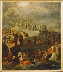 Aanbidding van het Heilig Kruis (schilderij op koper)