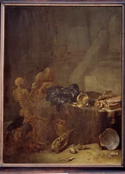 Vanitas (schilderij op eikenhout)
