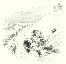 Jack en Jill gingen de heuvel op (gravure)