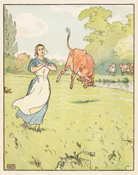 Klein Duimpje (kleurenlitho)