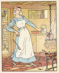 Klein Duimpje (kleurenlitho)