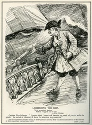 Overheidsdepartementen krijgen instructies van Lloyd George om de uitgaven met twintig procent te verminderen, 1921