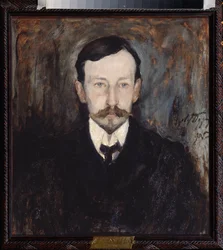 Portret van de schrijver Ivan Alexejevitsj Boenin