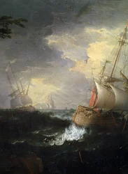 Stormachtige zee (detail)