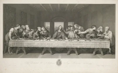 Het Laatste Avondmaal, getekend door Teodoro Matteini, gegraveerd door Raphael Morghen