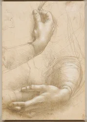 Armen en vrouwelijke handen, ca. 1480