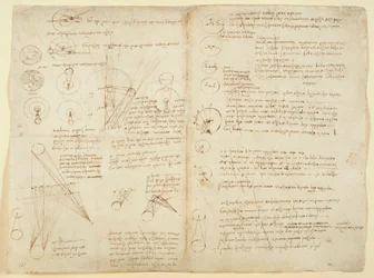 Aantekeningen en diagrammen over mechanica, uit 