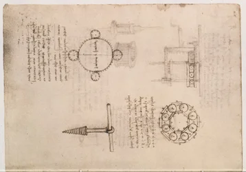 Codex Madrid I f.20, mechanische studies