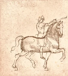 Tekening van een wandelend paard, ca. 1472-ca. 1519, 1883