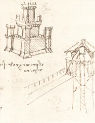 Tekening van projecten voor kastelen en villa