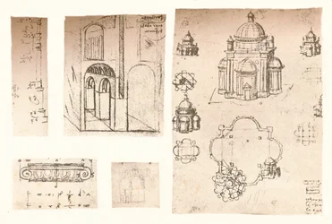 Vijf architecturale tekeningen, c1472-c1519