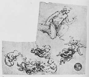 Knielende jongeling en putti, ca. 1480 1945