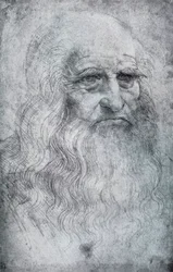 Zelfportret van Leonardo da Vinci, ca. 1512-1515, 1954