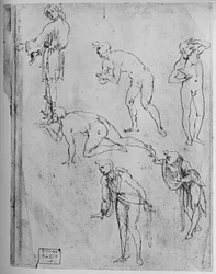 Zes studies van figuren, 1481-1483