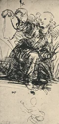 Studies van een knielende engel, c1467-1519 1945