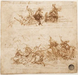 Studie voor de Slag bij Anghiari, ca. 1503-1504