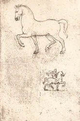Studie voor het Sforza-monument, ca. 1482-1499, 1883