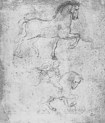 Studie voor het Sforza-monument, ca. 1482-ca. 1499