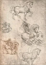 Studie voor het Sforza-monument, c1482-c1499 1883