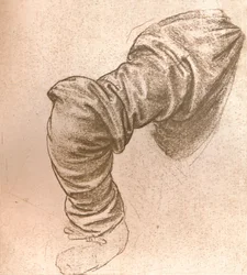 Studie voor de arm van St. Peter in `Het Laatste Avondmaal`, ca. 1494-1499, 1883