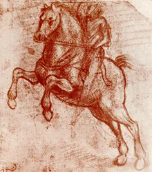 Studie van een Ridder, door Leonardo Da Vinci, 1913