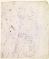 Studie van een Madonna [rugzijde]