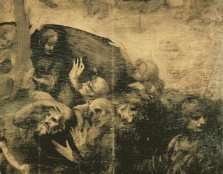 De aanbidding van de Wijzen (schilderij op hout)