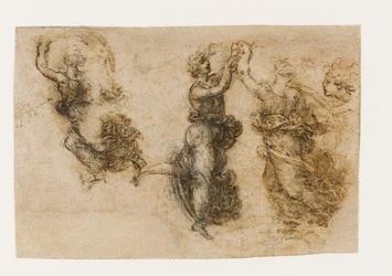 Drie dansende vrouwelijke figuren, 1517-1518