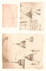 Drie tekeningen van de kathedraal van Milaan, ca. 1472-ca. 1519, 1883