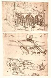 Twee architecturale tekeningen, c1472-c1519 1883