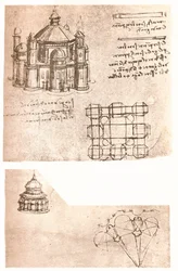 Twee tekeningen van kerken, c1472-c1519 1883